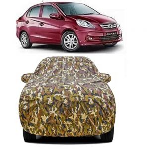 Waterproof Car Body Cover Compatible with Amaze Old with Mirror Pockets (Jungle Print)